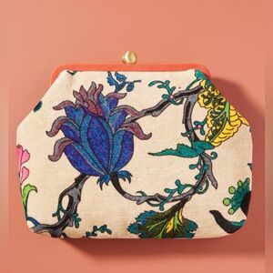 Anthropologie floral crossbody Clutch Purse